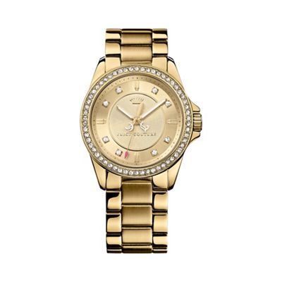 Ladies gold crystal bezel bracelet watch 31901076